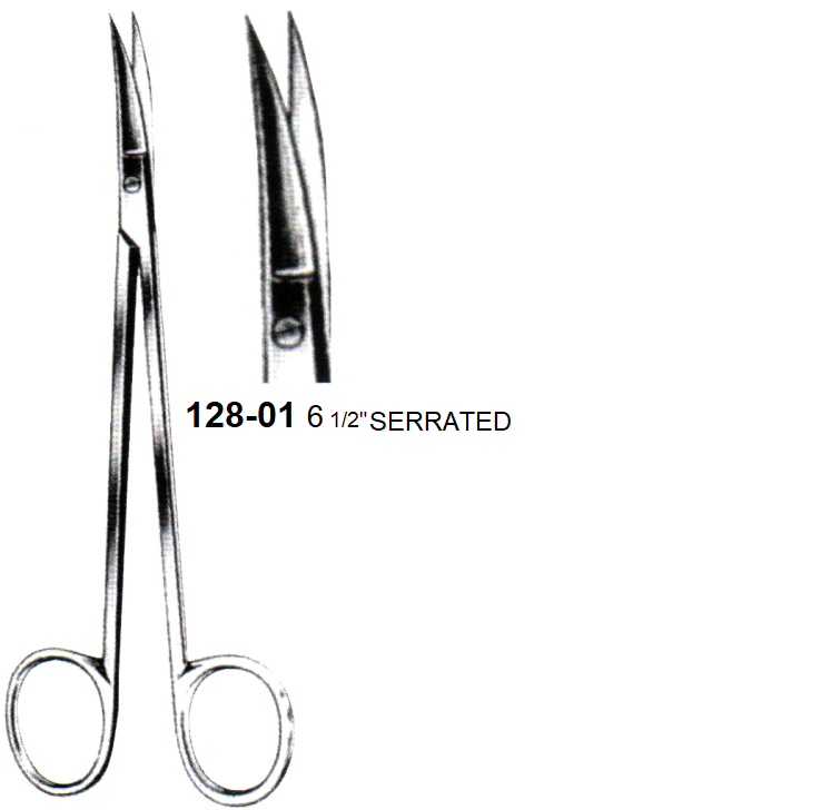 KELLY SCISSORS CURVED 128-01 SER