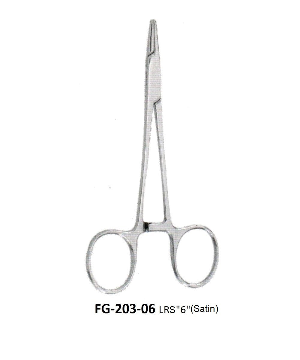 HALSEY NEEDLE HOLDER (Large Rings) FG-203-06 LRS (Satin)
