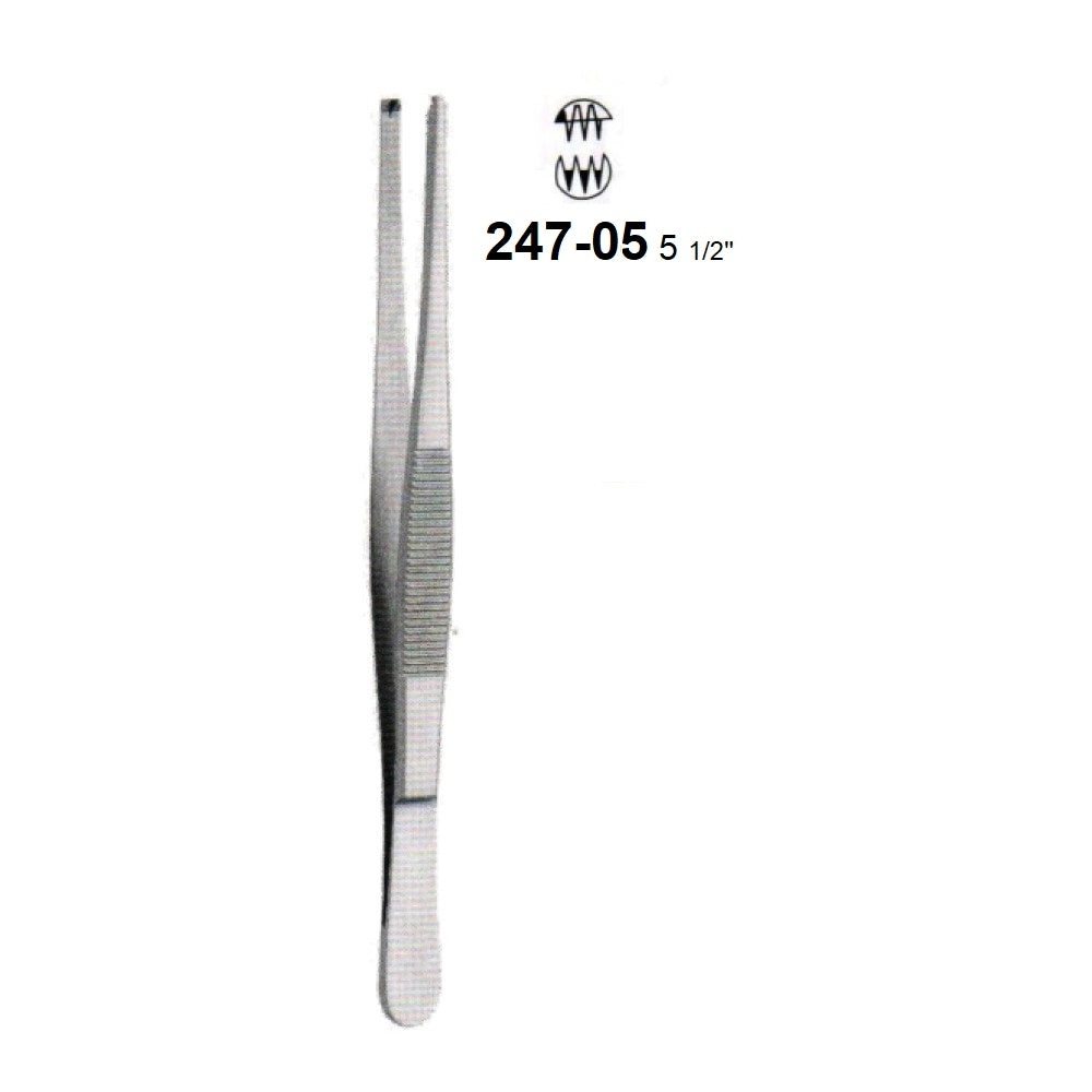 TISSUE FORCEPS, 3x4 TEETH 247-05