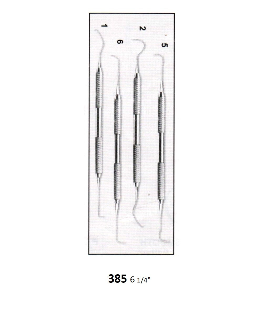 DENTAL EXPLORERS Set of 4 in Vinyl Pouch 385
