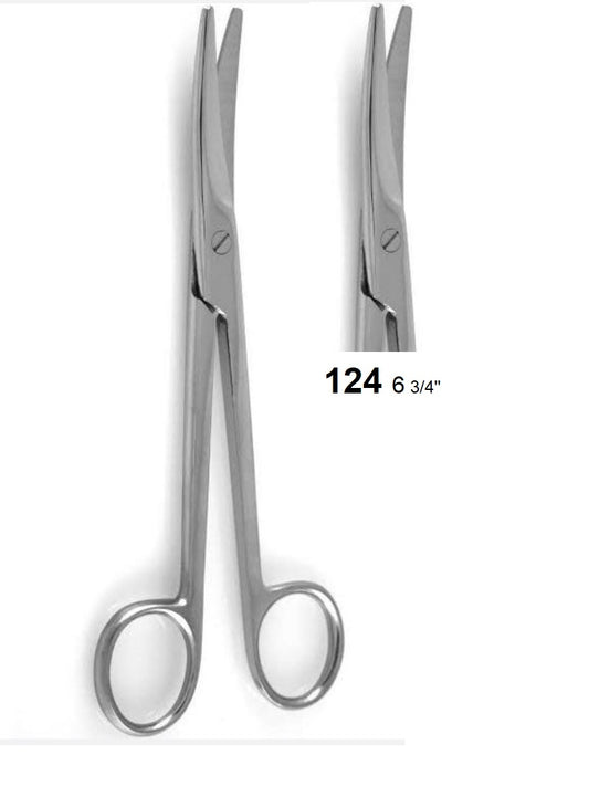Mayo Scissors Curved 124