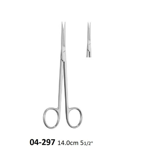 SANVENERO OPERATING,DISSECTING STRAIGHT SCISSORS 04-297