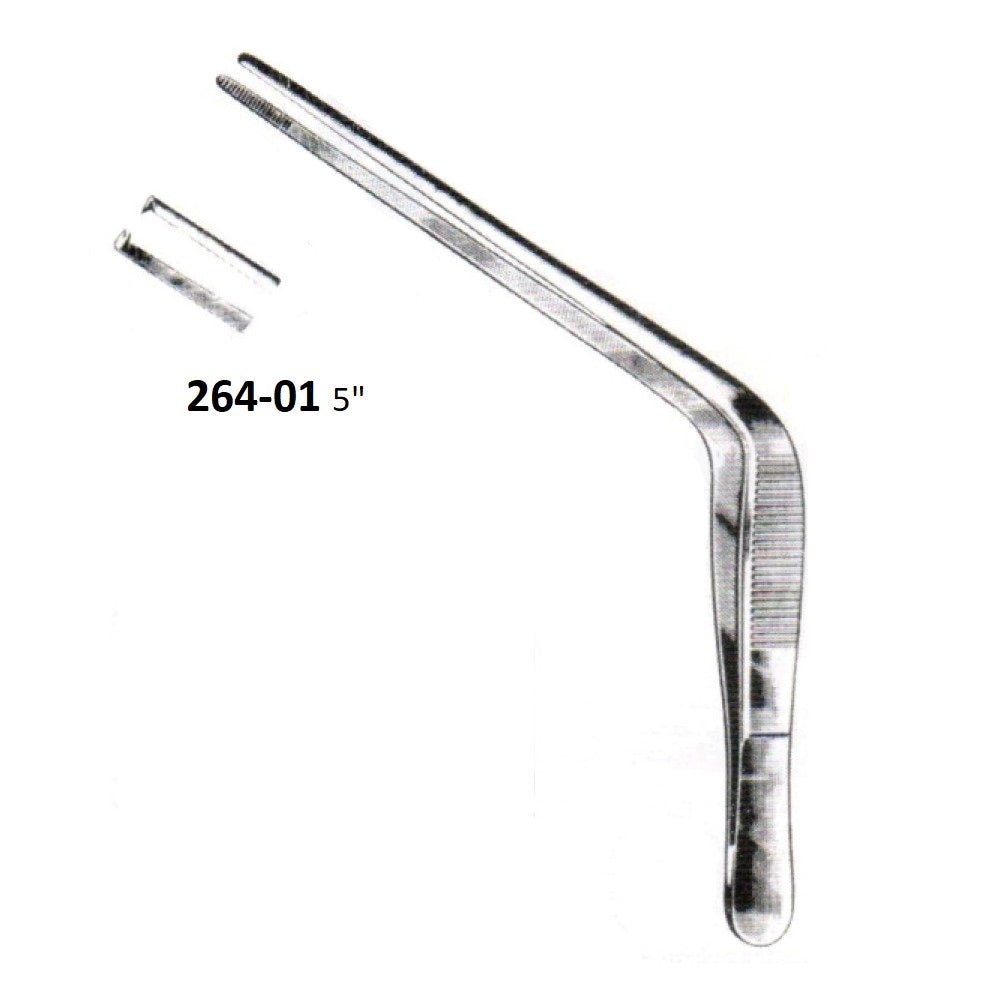 WILDE EAR FORCEPS,BAYONET FORCEPS 1x2 TEETH 264-01